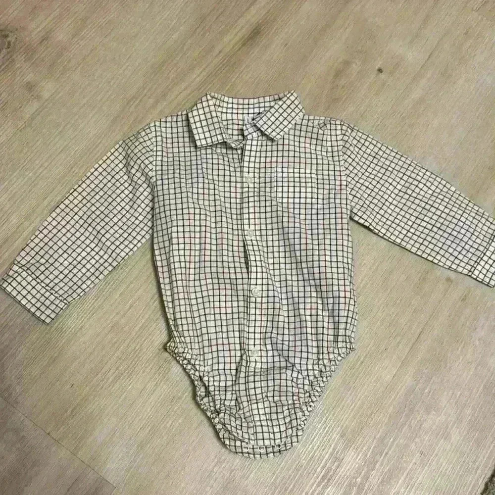 Janie and Jack size 18-24m Plaid Poplin Bodysuit - Picture 2 of 4